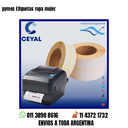 pymes Etiquetas ropa mujer