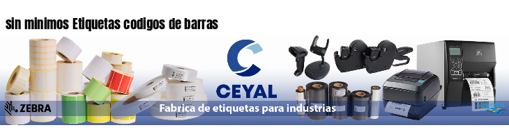 sin minimos Etiquetas codigos de barras