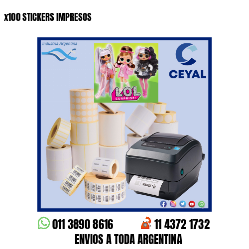 x100 STICKERS IMPRESOS