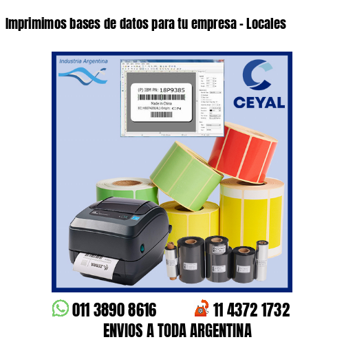 Imprimimos bases de datos para tu empresa – Locales