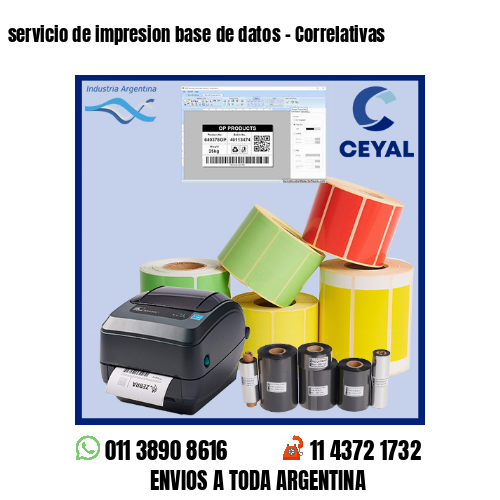 servicio de impresion base de datos – Correlativas