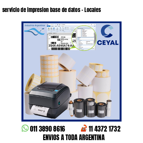 servicio de impresion base de datos – Locales