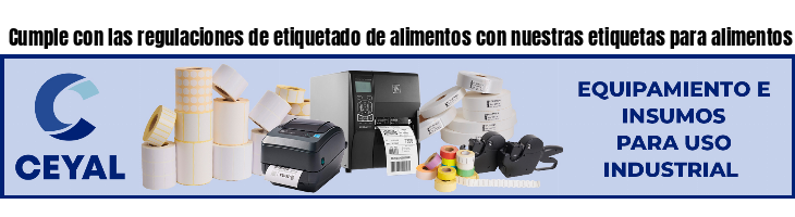 Cumple con las regulaciones de etiquetado de alimentos con nuestras etiquetas para alimentos - Argentina