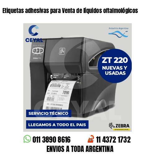 Etiquetas adhesivas para Venta de líquidos oftalmológicos
