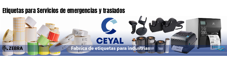 Etiquetas para Servicios de emergencias y traslados