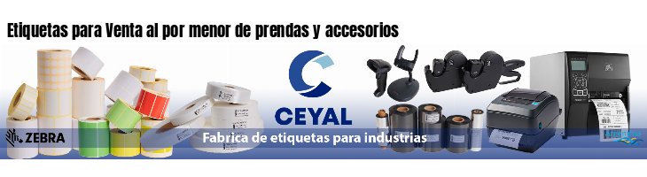 Etiquetas para Venta al por menor de prendas y accesorios