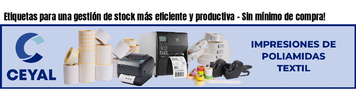 Etiquetas para una gestión de stock más eficiente y productiva - Sin mínimo de compra!