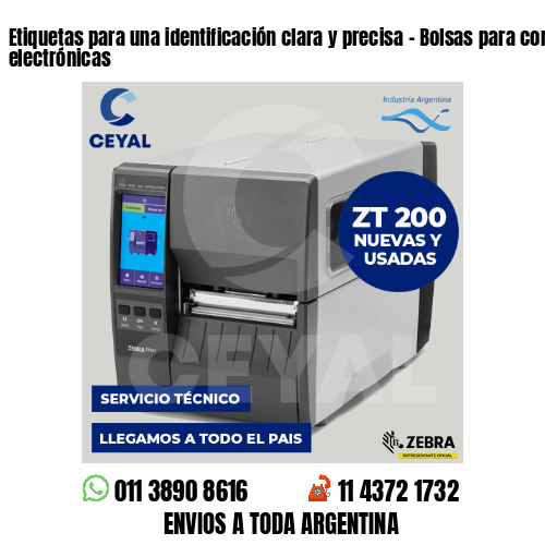 Etiquetas para una identificación clara y precisa – Bolsas para compras electrónicas