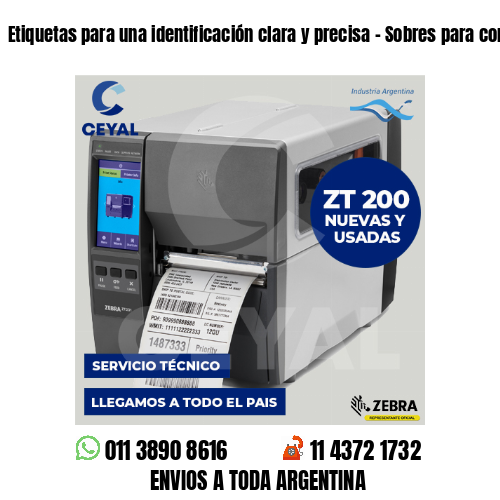 Etiquetas para una identificación clara y precisa – Sobres para compras online
