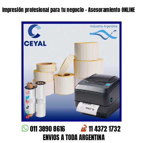 Impresión profesional para tu negocio – Asesoramiento ONLINE