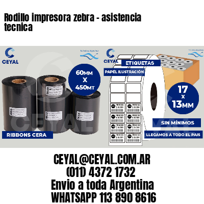Rodillo impresora zebra - asistencia tecnica