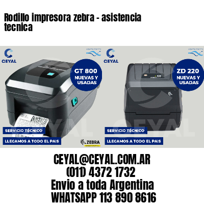 Rodillo impresora zebra - asistencia tecnica