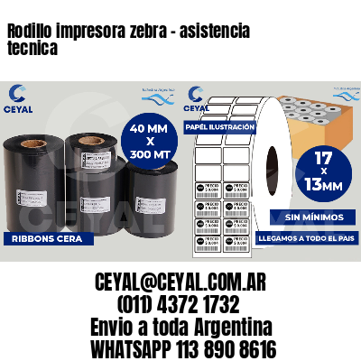 Rodillo impresora zebra - asistencia tecnica