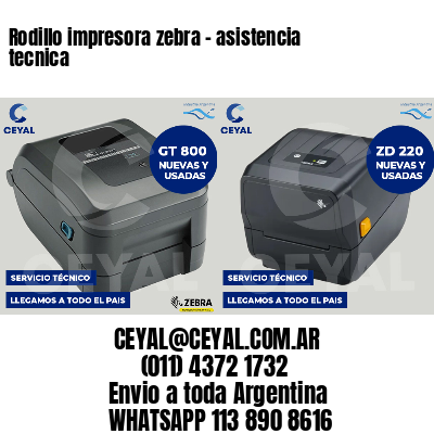 Rodillo impresora zebra - asistencia tecnica
