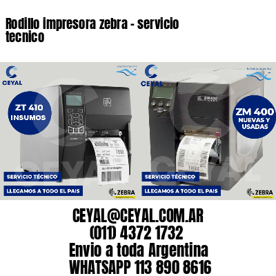 Rodillo impresora zebra - servicio tecnico