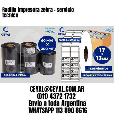 Rodillo impresora zebra - servicio tecnico