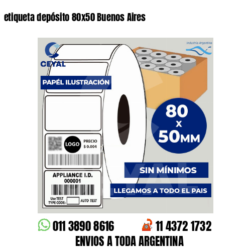 etiqueta depósito 80×50 Buenos Aires