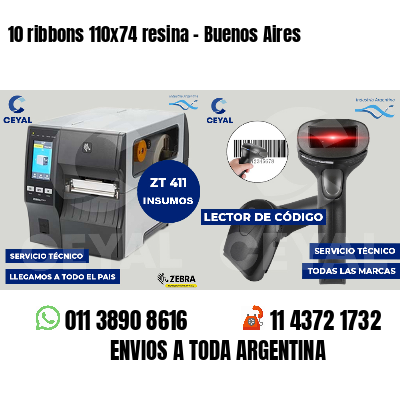 10 ribbons 110x74 resina - Buenos Aires