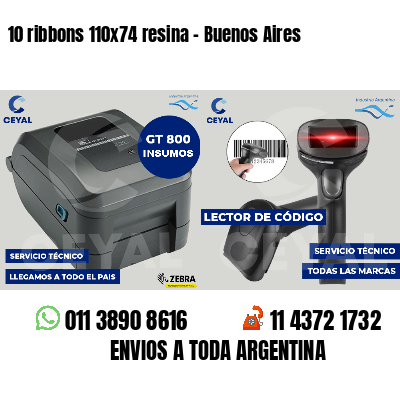 10 ribbons 110x74 resina - Buenos Aires