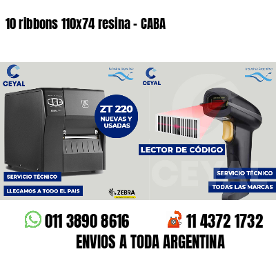 10 ribbons 110x74 resina - CABA