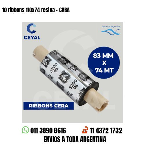 10 ribbons 110×74 resina – CABA