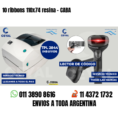 10 ribbons 110x74 resina - CABA