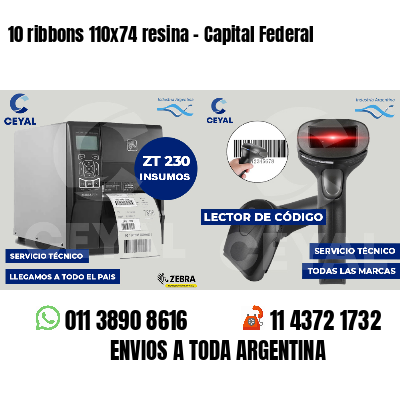 10 ribbons 110x74 resina - Capital Federal