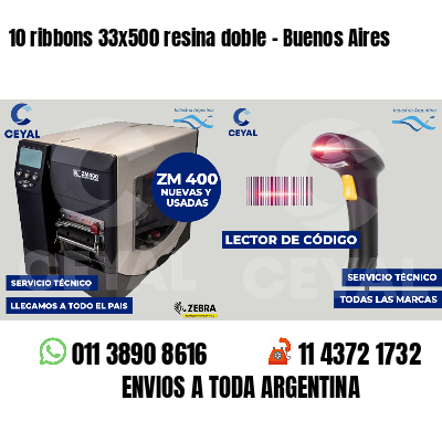 10 ribbons 33x500 resina doble - Buenos Aires