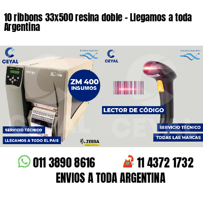 10 ribbons 33x500 resina doble - Llegamos a toda Argentina