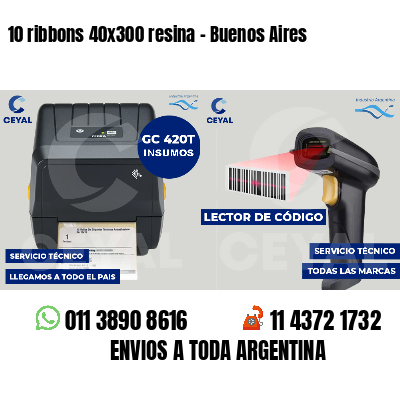 10 ribbons 40x300 resina - Buenos Aires