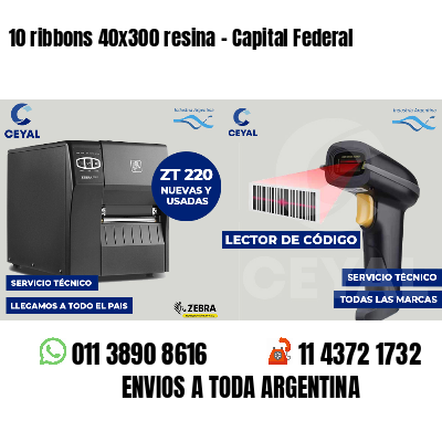 10 ribbons 40x300 resina - Capital Federal