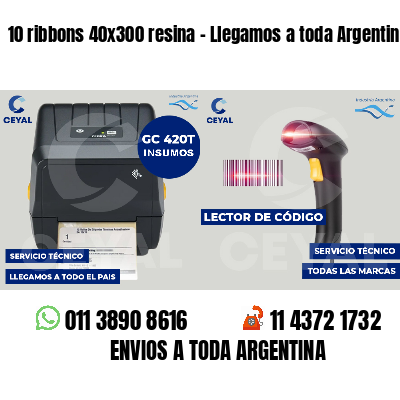10 ribbons 40x300 resina - Llegamos a toda Argentina