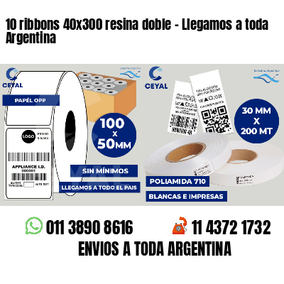 10 ribbons 40x300 resina doble - Llegamos a toda Argentina