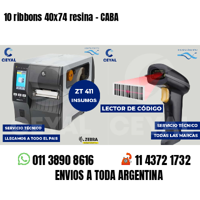 10 ribbons 40x74 resina - CABA
