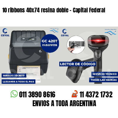 10 ribbons 40x74 resina doble - Capital Federal