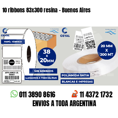 10 ribbons 83x300 resina - Buenos Aires
