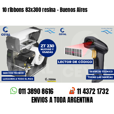 10 ribbons 83x300 resina - Buenos Aires