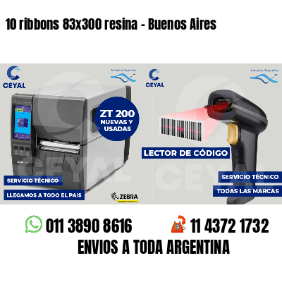 10 ribbons 83x300 resina - Buenos Aires