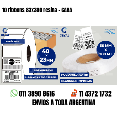 10 ribbons 83x300 resina - CABA