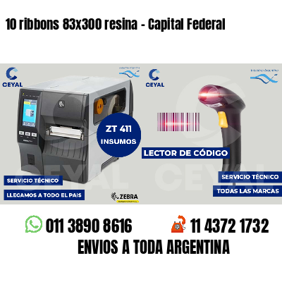 10 ribbons 83x300 resina - Capital Federal