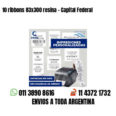 10 ribbons 83x300 resina - Capital Federal