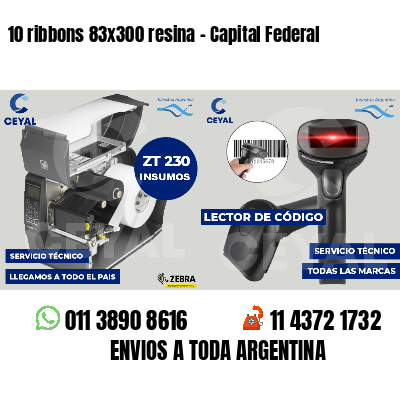10 ribbons 83x300 resina - Capital Federal