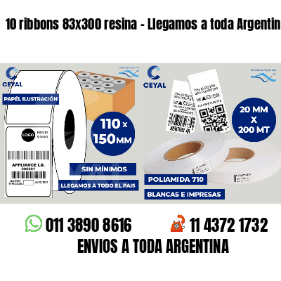 10 ribbons 83x300 resina - Llegamos a toda Argentina