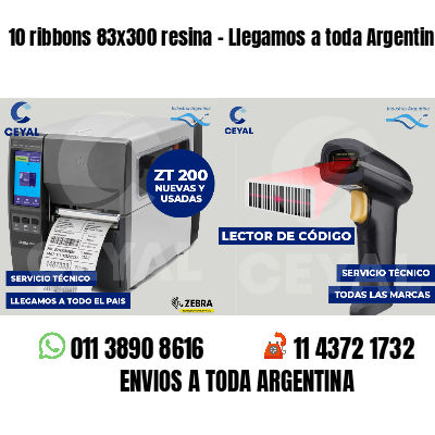 10 ribbons 83x300 resina - Llegamos a toda Argentina