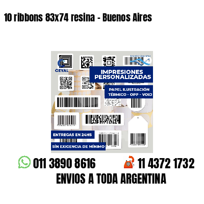 10 ribbons 83x74 resina - Buenos Aires