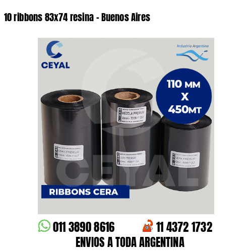 10 ribbons 83×74 resina – Buenos Aires