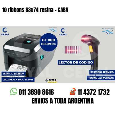 10 ribbons 83x74 resina - CABA