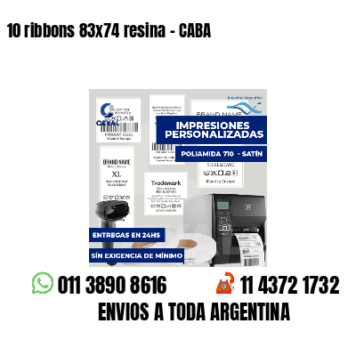 10 ribbons 83x74 resina - CABA