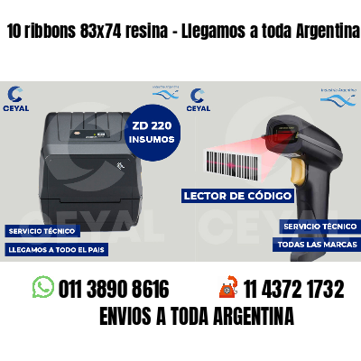 10 ribbons 83x74 resina - Llegamos a toda Argentina