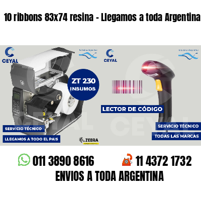 10 ribbons 83x74 resina - Llegamos a toda Argentina